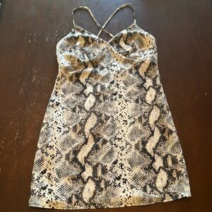 Snake Print Mini Dress